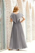 Mother of The Bride Dresses Plus Size V-Neck Floor Length Formal Prom Dress for Wedding Guest 28020