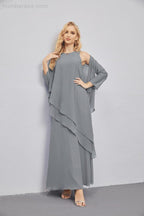 Abito da Sposa Madre con Cardigan Leggero Aperto Davanti Abito da Cerimonia Elegante 28081