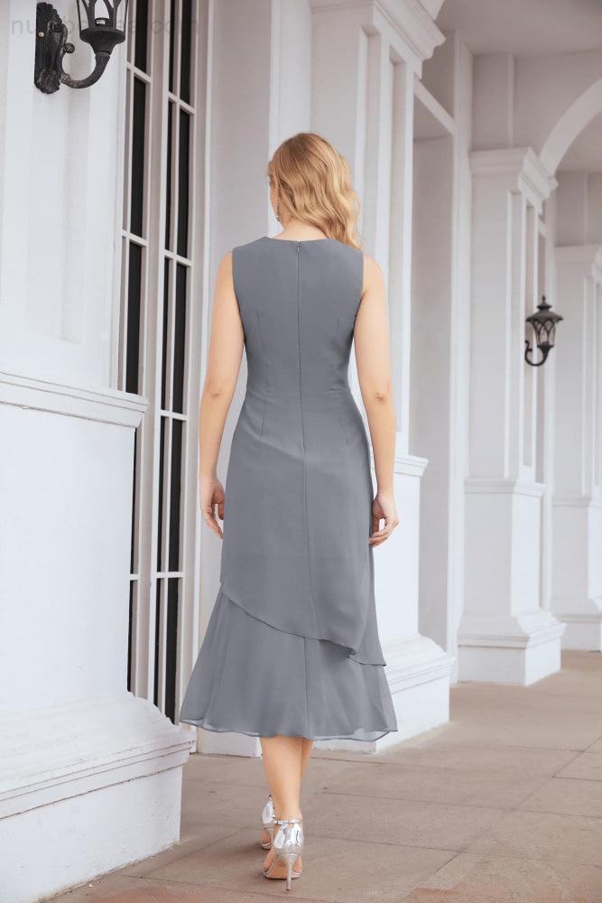 Vestido de fiesta formal de dos piezas en línea A para madre de la novia Numbersea 28072