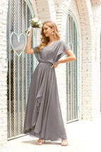 Mother of The Bride Dresses Plus Size V-Neck Floor Length Formal Prom Dress for Wedding Guest 28020