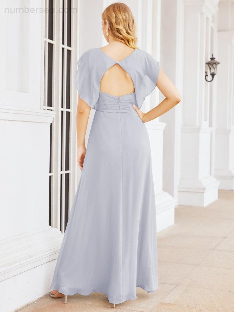 Bridesmaid Dresses Cape Formal Prom Dress Open Back Gowns for Mother of The Bride 28058