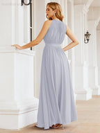 Vestido de Dama de Honra Numbersea com Alças, Cintura Império, Vestido Formal de Noite para Mãe da Noiva 28030