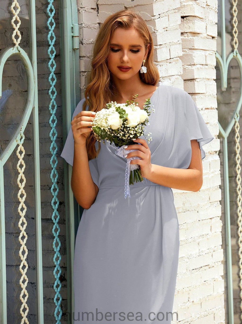 Vestidos de Baile de Regresso a Casa Comprimento ao Joelho Sem Mangas Modelo 28021