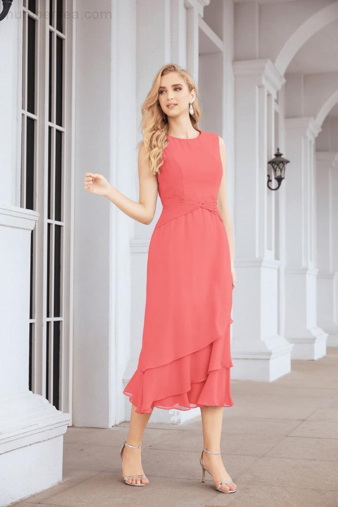 Vestido de fiesta formal de dos piezas en línea A para madre de la novia Numbersea 28072