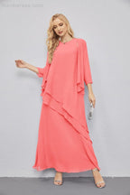 Abito da Sposa Madre con Cardigan Leggero Aperto Davanti Abito da Cerimonia Elegante 28081