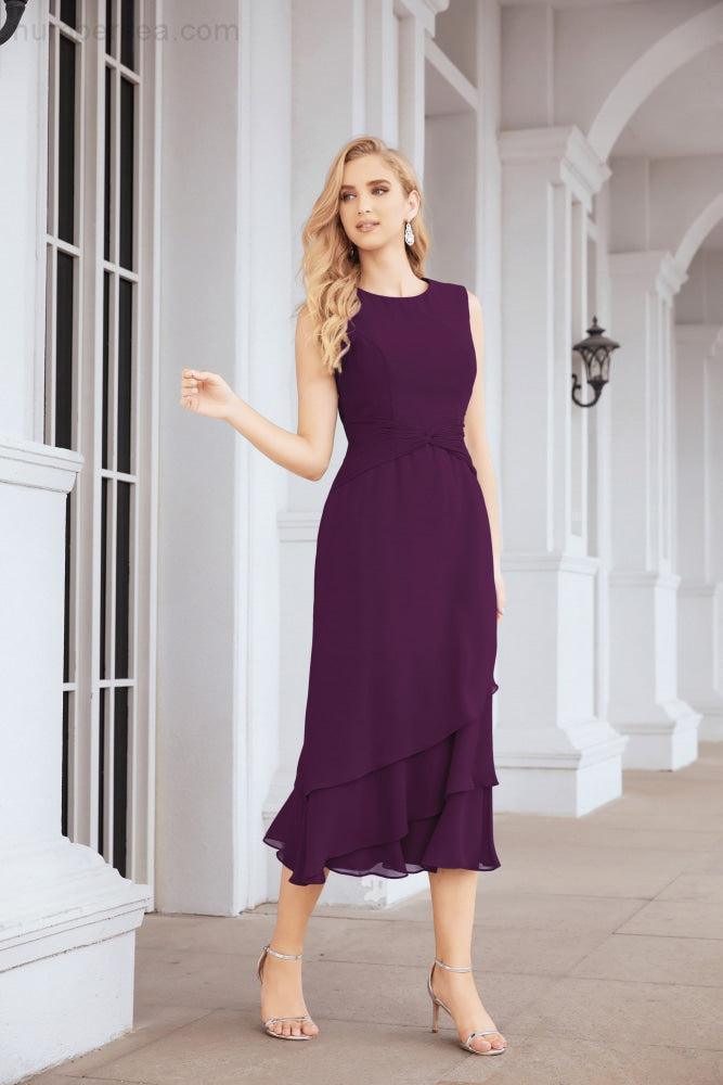 Vestido de fiesta formal de dos piezas en línea A para madre de la novia Numbersea 28072