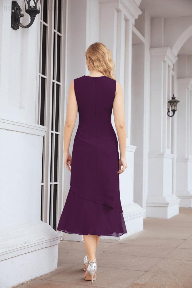Vestido de fiesta formal de dos piezas en línea A para madre de la novia Numbersea 28072