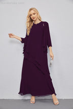 Abito da Sposa Madre con Cardigan Leggero Aperto Davanti Abito da Cerimonia Elegante 28081