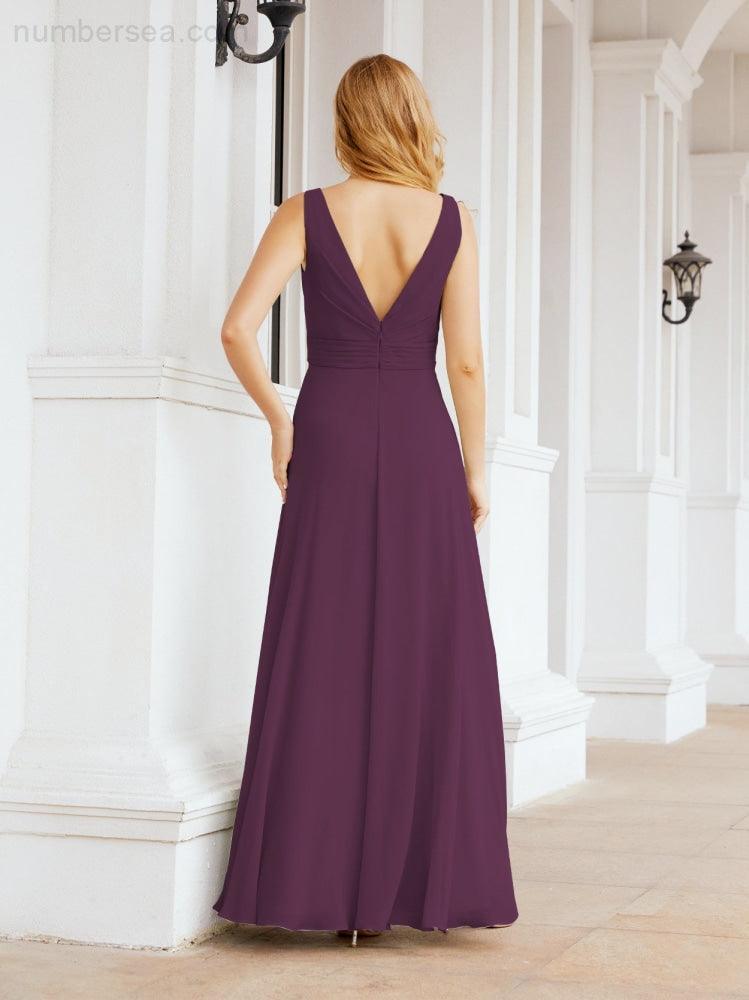 Bridesmaid Dresses for Wedding Ruffles Long Formal Prom Gowns 28039