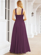 Crisscross Halter Bridesmaid Dresses for Party Wedding Evening Prom Maxi Ball Gowns 28053