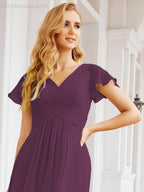 Vestidos de Baile Formais Numbersea para Mãe da Noiva com Mangas de Renda Vestido de Dama de Honra 28047