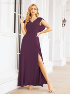 Bridesmaid Dresses Cape Formal Prom Dress Open Back Gowns for Mother of The Bride 28058