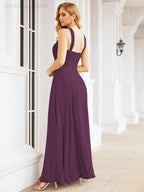 Crisscross Halter Bridesmaid Dresses for Party Wedding Evening Prom Maxi Ball Gowns 28053