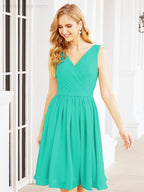 Homecoming Dresses Knee Length Skirt V Back 28062