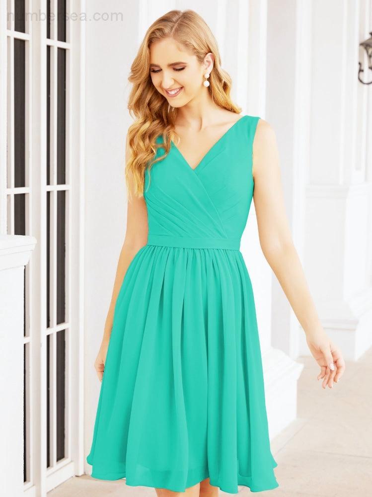 Homecoming Dresses Knee Length Skirt V Back 28062