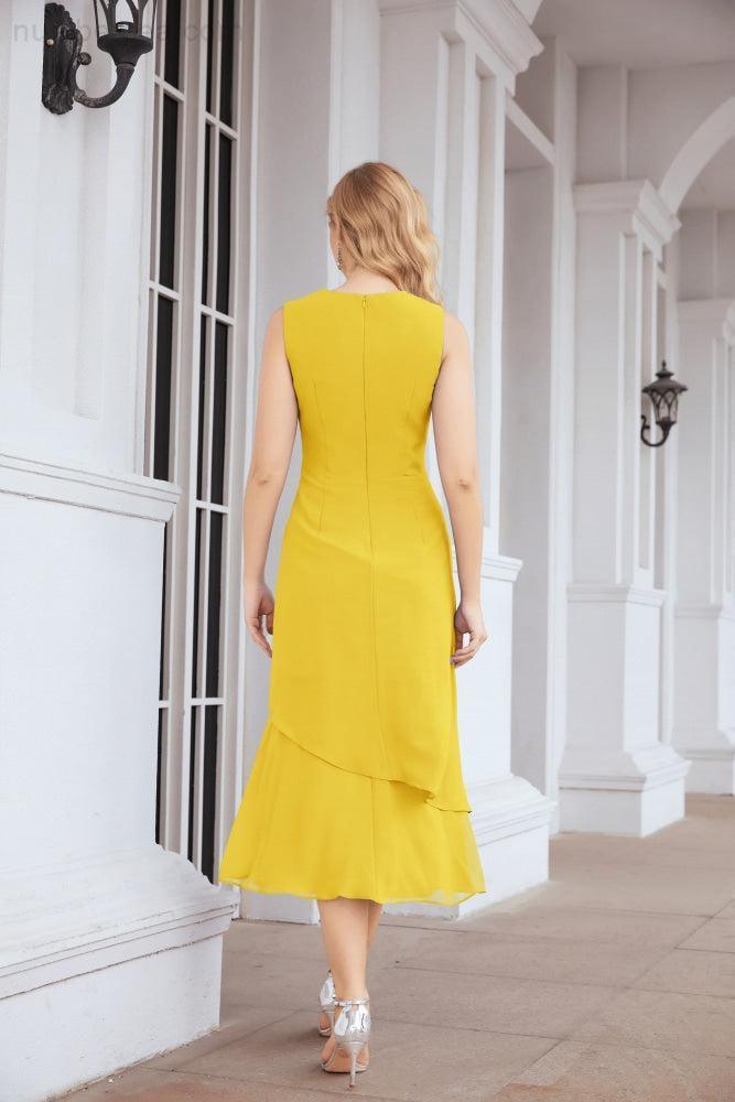 Vestido de fiesta formal de dos piezas en línea A para madre de la novia Numbersea 28072