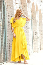Mother of The Bride Dresses Plus Size V-Neck Floor Length Formal Prom Dress for Wedding Guest 28020