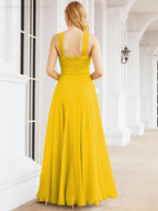 Crisscross Halter Bridesmaid Dresses for Party Wedding Evening Prom Maxi Ball Gowns 28053