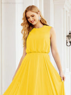 Sleeveless Long Bridesmaid Dress A line Formal Evening Prom Gown 28025