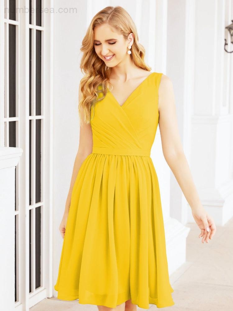 Homecoming Dresses Knee Length Skirt V Back 28062