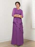 A-Line/Princess Mother of the Bride Dresses with Ruffles & Jacket
