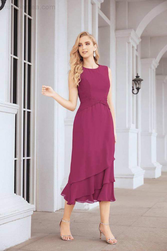 Vestido de fiesta formal de dos piezas en línea A para madre de la novia Numbersea 28072