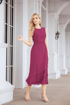 Vestido de fiesta formal de dos piezas en línea A para madre de la novia Numbersea 28072