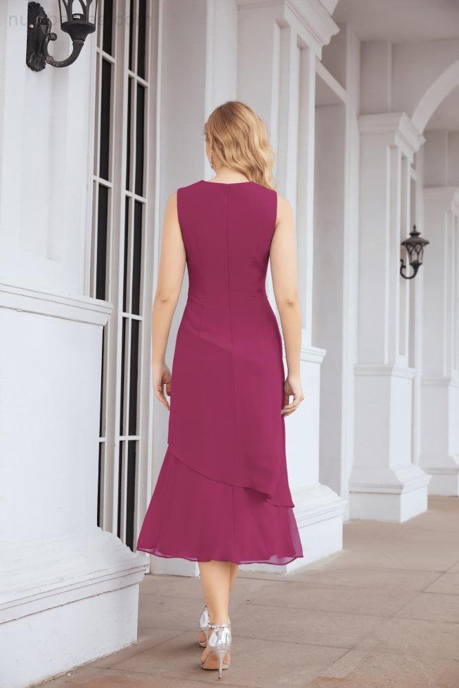 Vestido de fiesta formal de dos piezas en línea A para madre de la novia Numbersea 28072