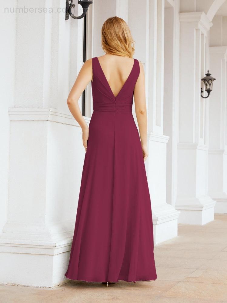 Bridesmaid Dresses for Wedding Ruffles Long Formal Prom Gowns 28039