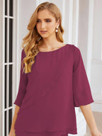 Numbersea Elegantes 2-teiliges Kleid für die Brautmutter Große Größen Hosenanzug mit Rüschenschichten Silberner Hausmantel 28064