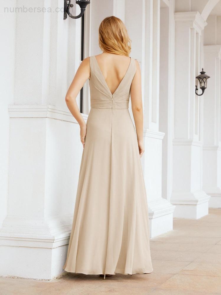 Bridesmaid Dresses for Wedding Ruffles Long Formal Prom Gowns 28039
