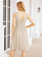 Homecoming Dresses Knee Length Skirt V Back 28062