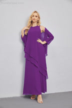 Abito da Sposa Madre con Cardigan Leggero Aperto Davanti Abito da Cerimonia Elegante 28081