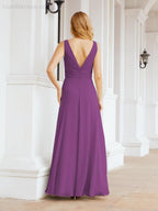Bridesmaid Dresses for Wedding Ruffles Long Formal Prom Gowns 28039