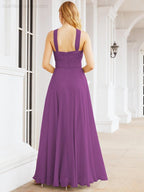 Crisscross Halter Bridesmaid Dresses for Party Wedding Evening Prom Maxi Ball Gowns 28053