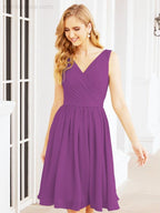 Homecoming Dresses Knee Length Skirt V Back 28062