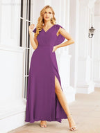 Bridesmaid Dresses Cape Formal Prom Dress Open Back Gowns for Mother of The Bride 28058
