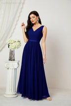 Abiti lunghi da damigella in chiffon da donna, linea a, senza maniche, abito formale da ballo per serata, abiti per festa di ritorno a casa 2808