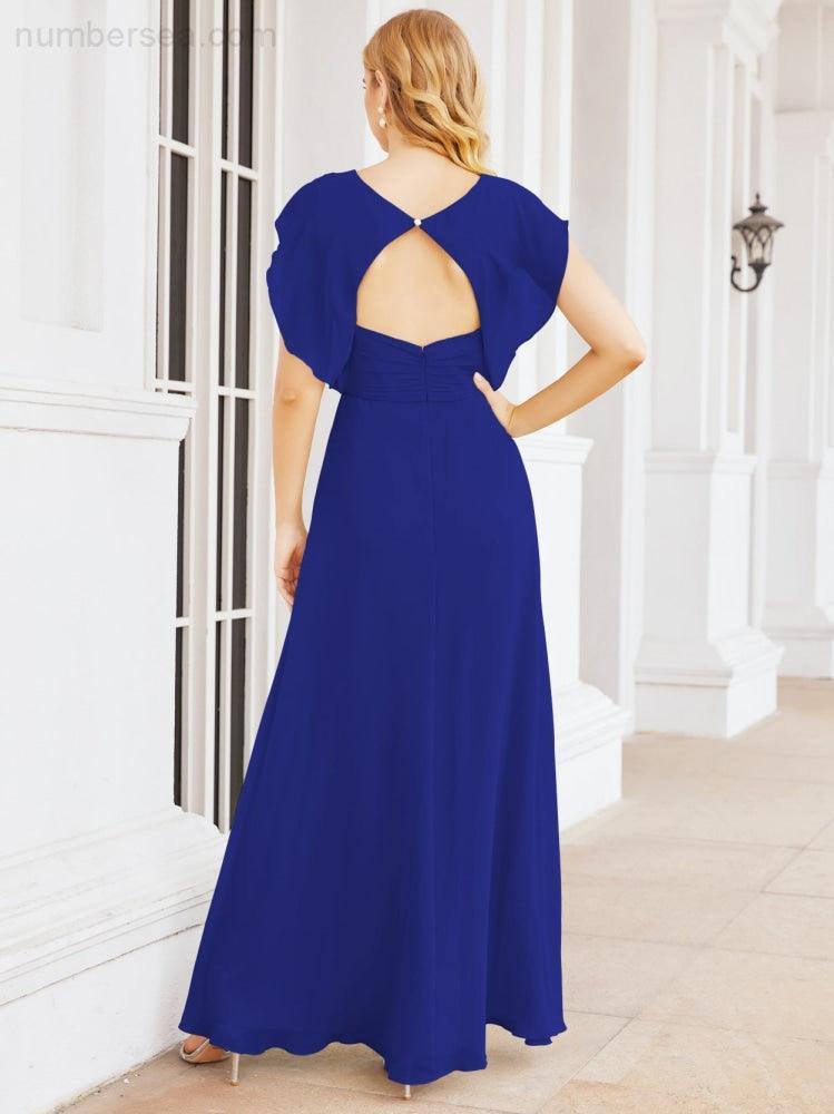 Bridesmaid Dresses Cape Formal Prom Dress Open Back Gowns for Mother of The Bride 28058