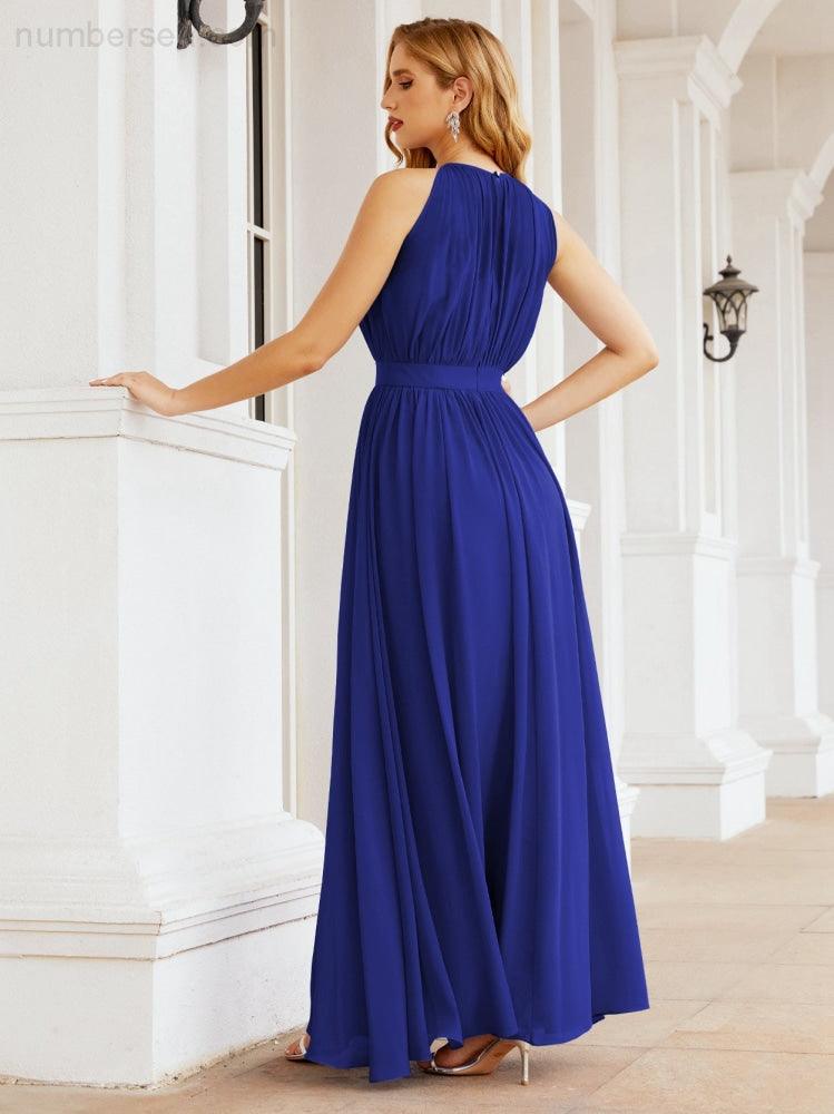 Vestido de Dama de Honra Numbersea com Alças, Cintura Império, Vestido Formal de Noite para Mãe da Noiva 28030
