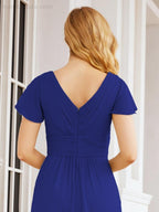 Vestidos de Baile Formais Numbersea para Mãe da Noiva com Mangas de Renda Vestido de Dama de Honra 28047