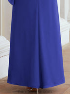 Numbersea Festliches Abendkleid Lang Mutter der Braut Kleid mit Rüschencape 28026