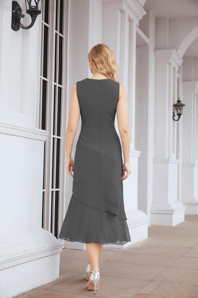 Vestido de fiesta formal de dos piezas en línea A para madre de la novia Numbersea 28072