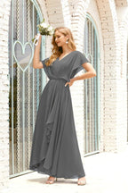 Mother of The Bride Dresses Plus Size V-Neck Floor Length Formal Prom Dress for Wedding Guest 28020