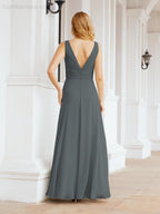 Bridesmaid Dresses for Wedding Ruffles Long Formal Prom Gowns 28039