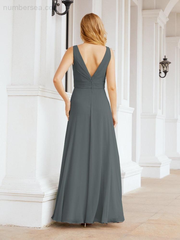 Bridesmaid Dresses for Wedding Ruffles Long Formal Prom Gowns 28039