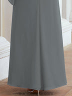 Numbersea Festliches Abendkleid Lang Mutter der Braut Kleid mit Rüschencape 28026