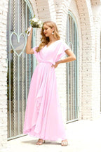 Mother of The Bride Dresses Plus Size V-Neck Floor Length Formal Prom Dress for Wedding Guest 28020
