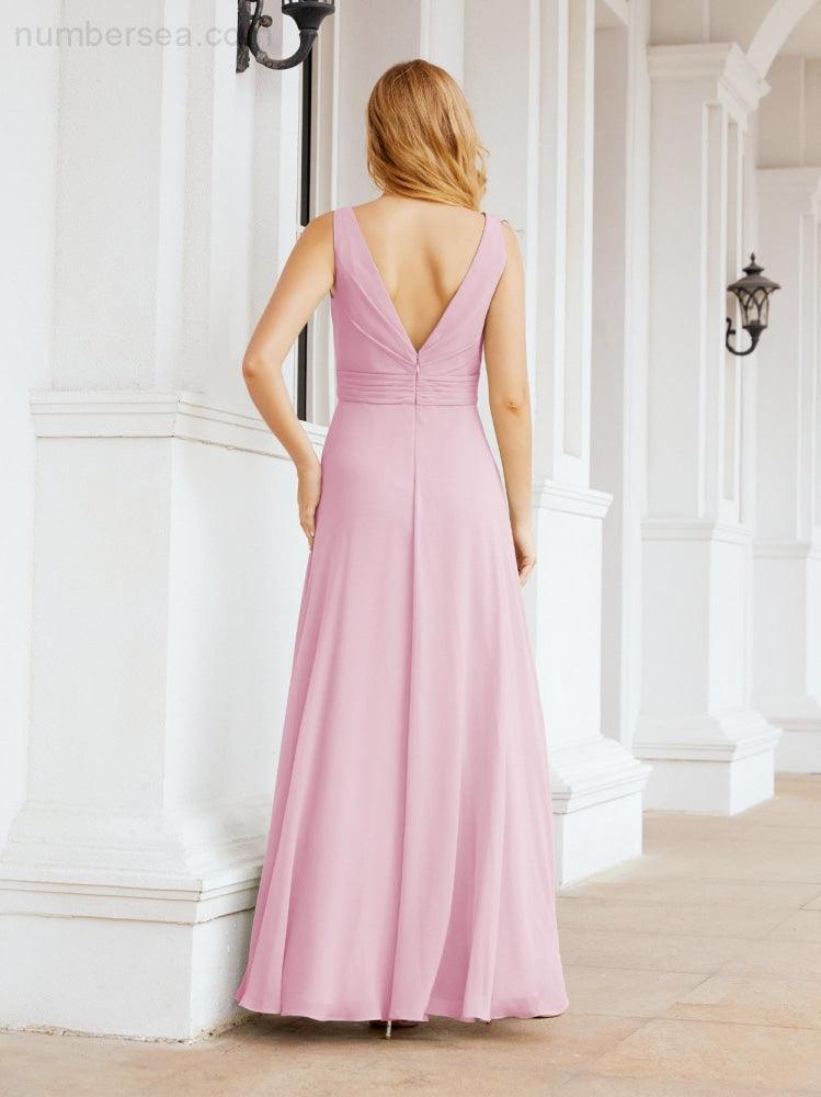 Bridesmaid Dresses for Wedding Ruffles Long Formal Prom Gowns 28039