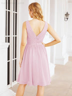 Homecoming Dresses Knee Length Skirt V Back 28062